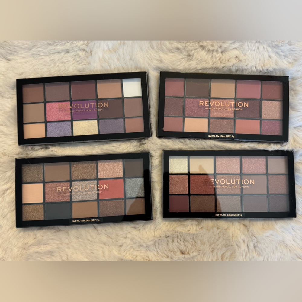 Makeup Revolution Eyeshadow Palette Set - Multi-Color Bundle
